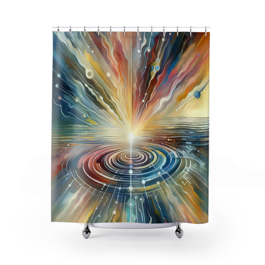 Rippling Community Dynamics Shower Curtains - ATUH.ART