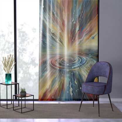 Rippling Community Dynamics Window Curtain - ATUH.ART