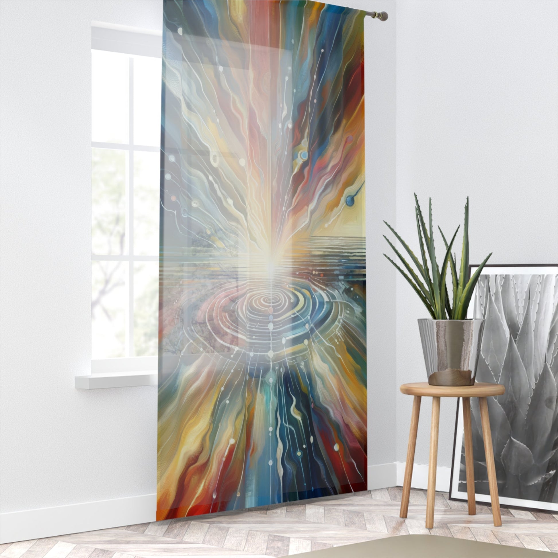 Rippling Community Dynamics Window Curtain - ATUH.ART