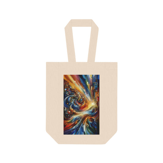 Ritualistic Growth Symphony Double Wine Tote Bag - ATUH.ART