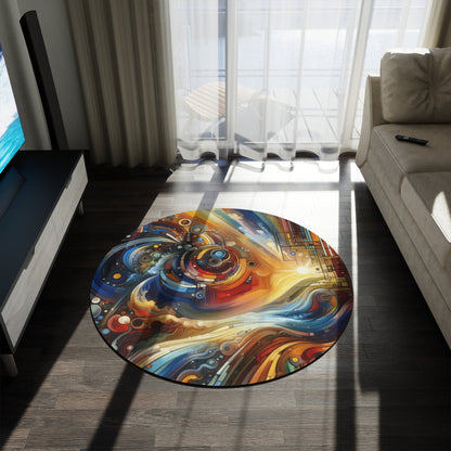 Ritualistic Growth Symphony Round Rug - ATUH.ART