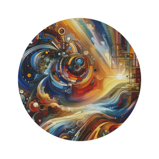 Ritualistic Growth Symphony Round Rug - ATUH.ART