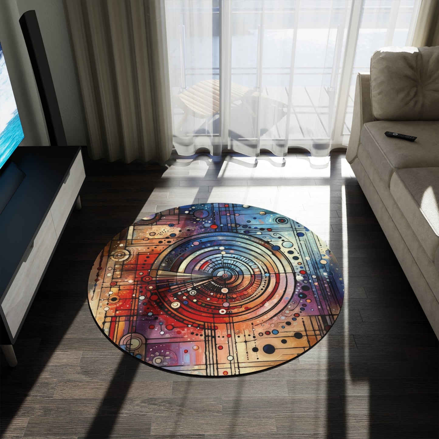 Rituals Over Routines Round Rug - ATUH.ART