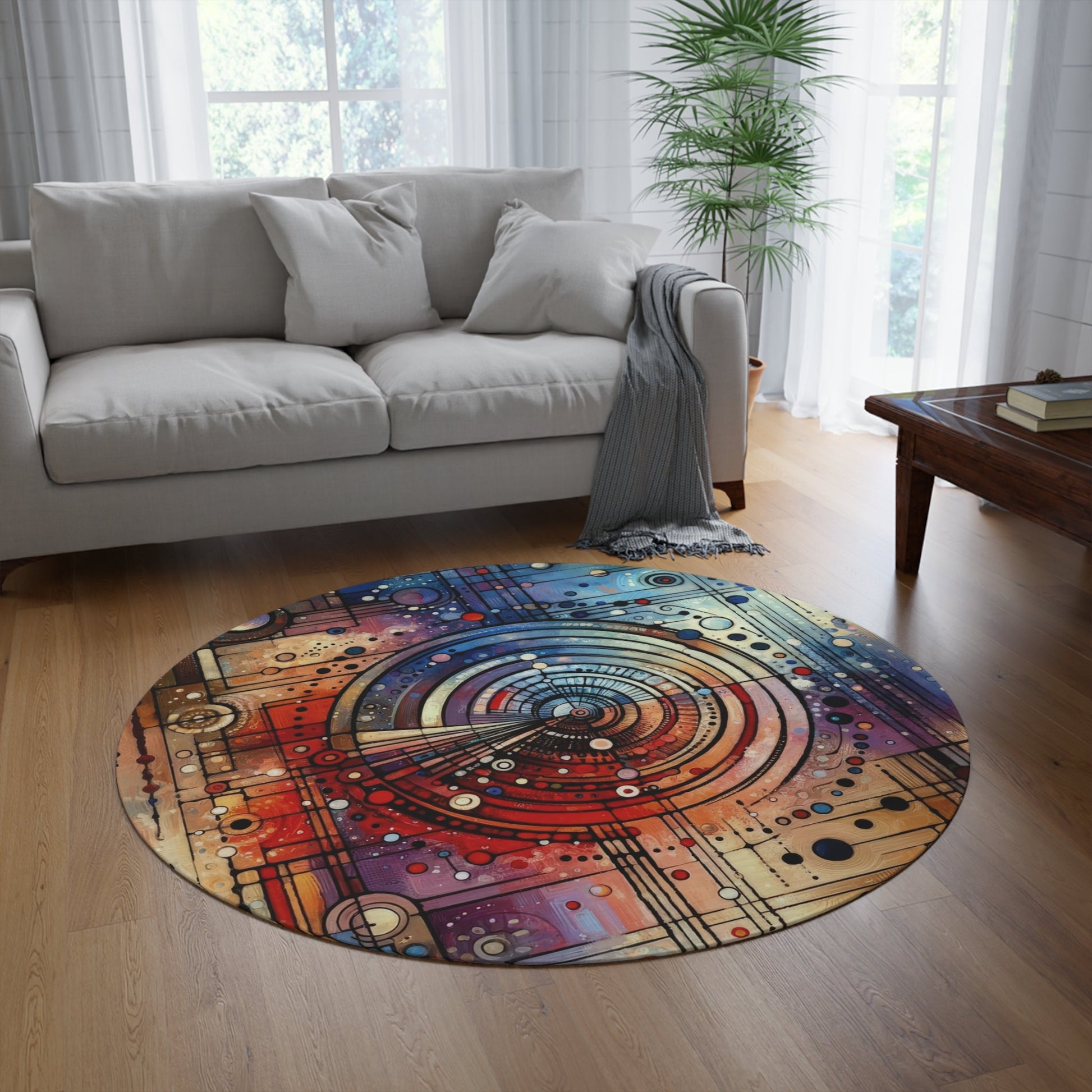 Rituals Over Routines Round Rug - ATUH.ART