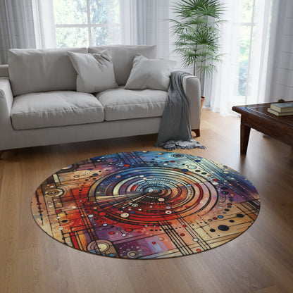 Rituals Over Routines Round Rug - ATUH.ART