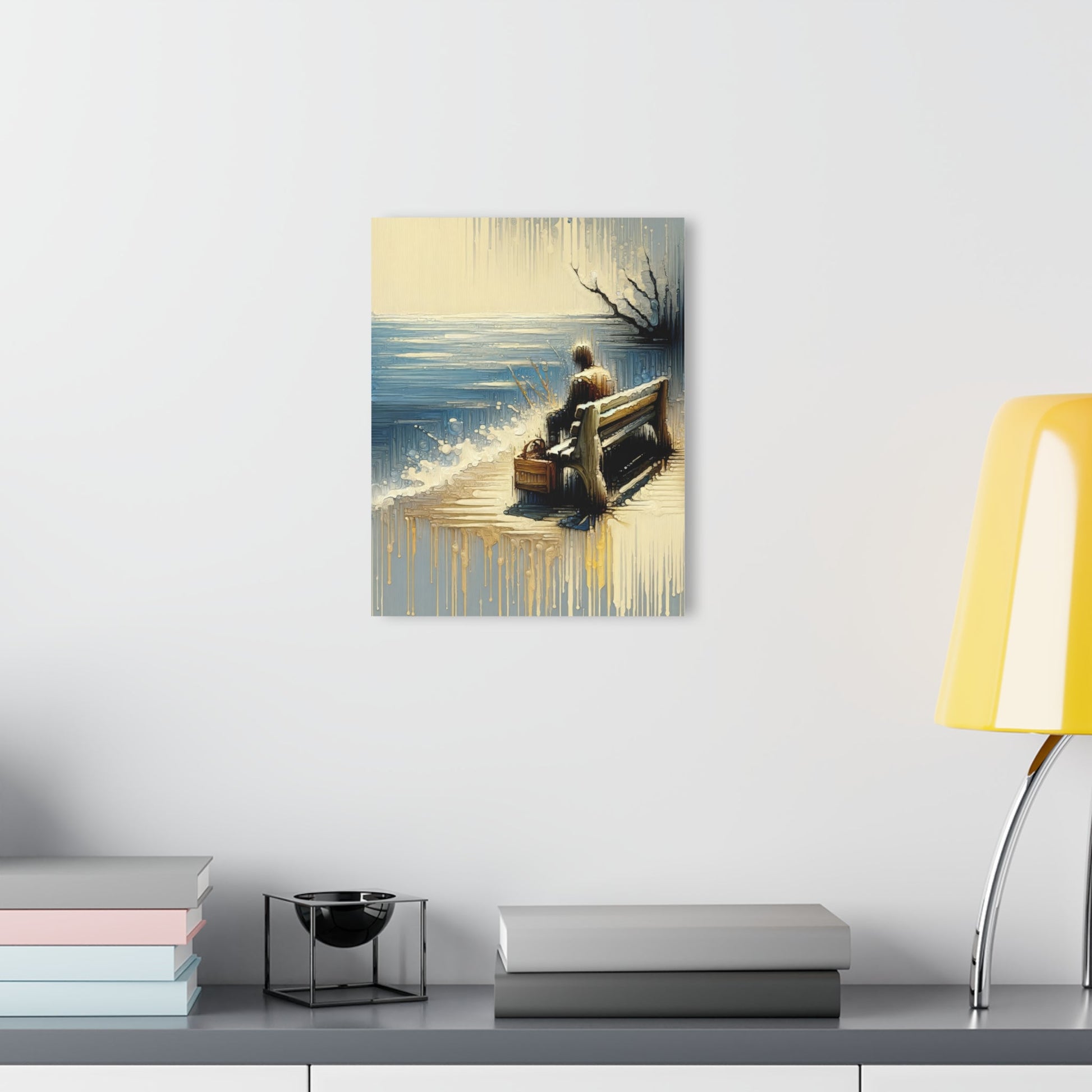 Seaside Solitude Tachism Acrylic Prints (French Cleat Hanging) - ATUH.ART