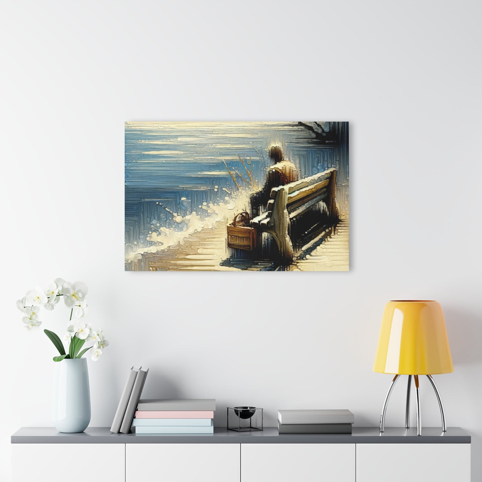 Seaside Solitude Tachism Acrylic Prints (French Cleat Hanging) - ATUH.ART