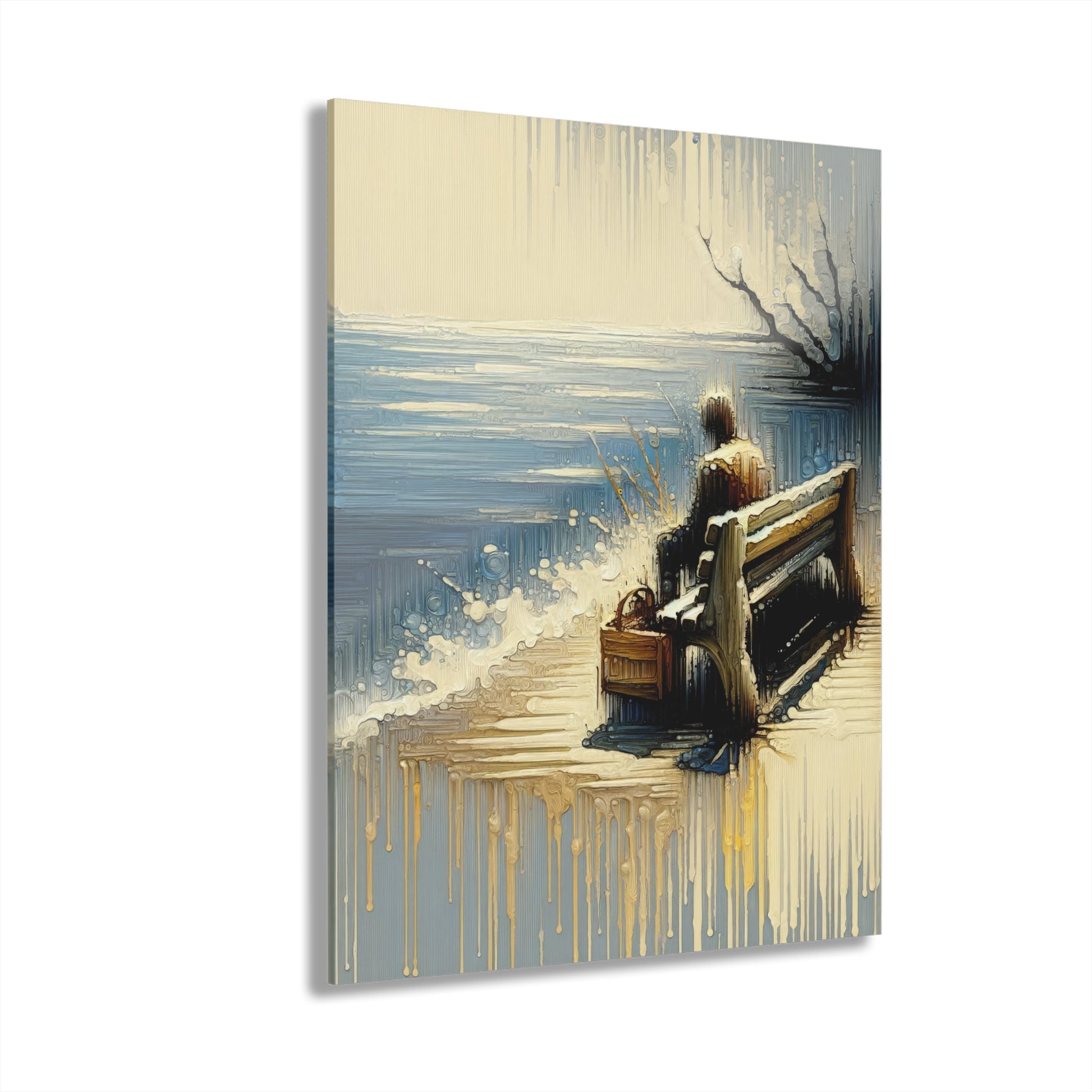 Seaside Solitude Tachism Acrylic Prints (French Cleat Hanging) - ATUH.ART