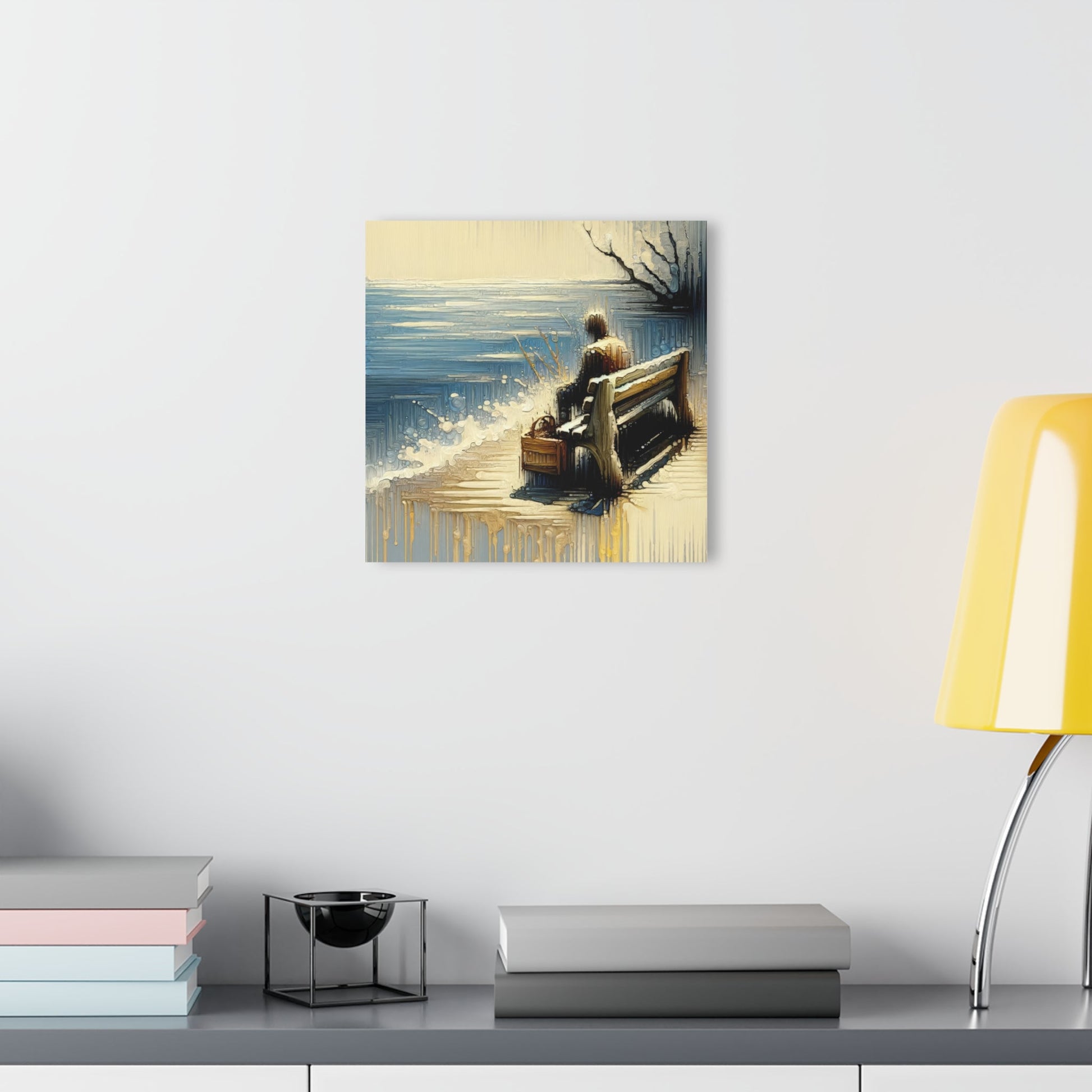 Seaside Solitude Tachism Acrylic Prints (French Cleat Hanging) - ATUH.ART