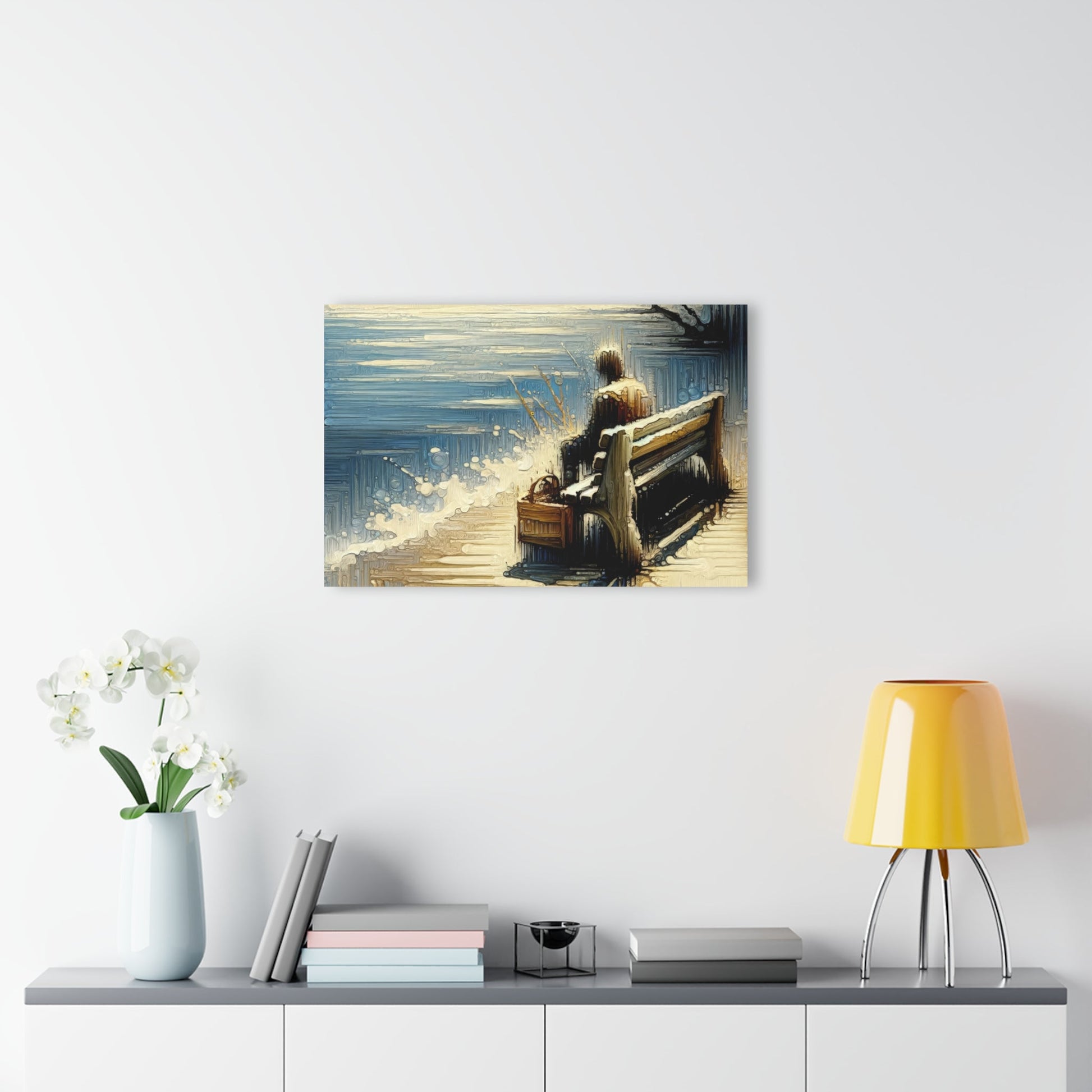 Seaside Solitude Tachism Acrylic Prints (French Cleat Hanging) - ATUH.ART