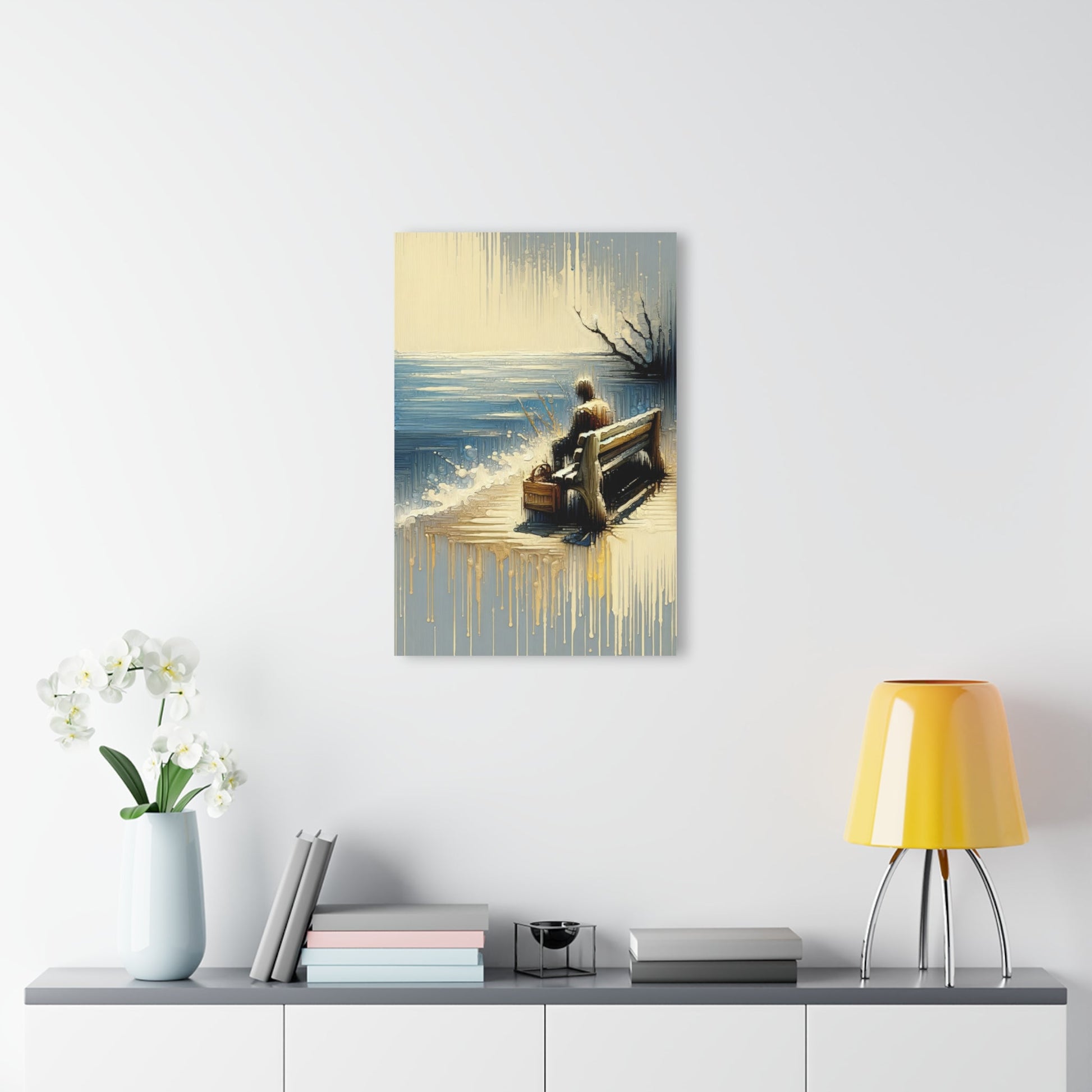 Seaside Solitude Tachism Acrylic Prints (French Cleat Hanging) - ATUH.ART