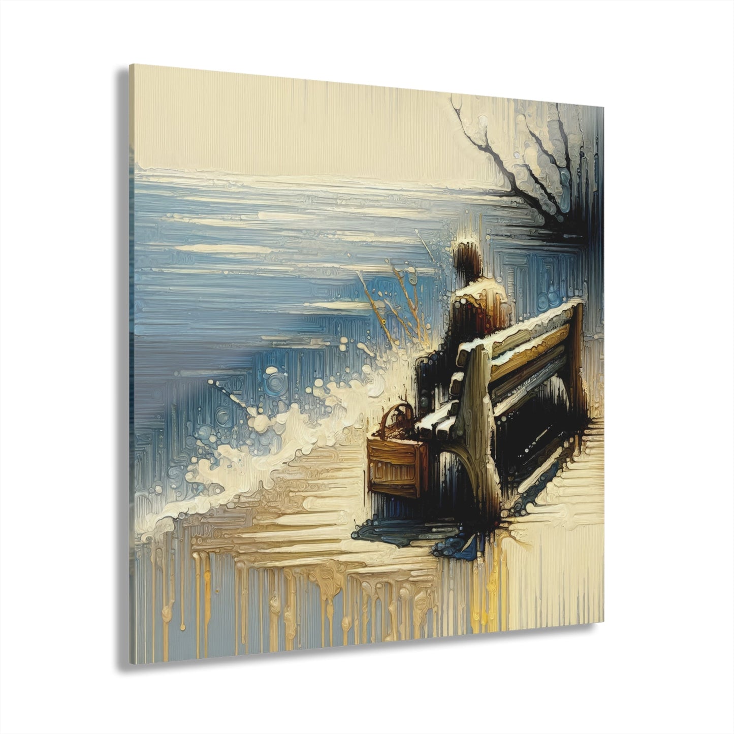 Seaside Solitude Tachism Acrylic Prints (French Cleat Hanging) - ATUH.ART