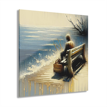 Seaside Solitude Tachism Acrylic Prints (French Cleat Hanging) - ATUH.ART