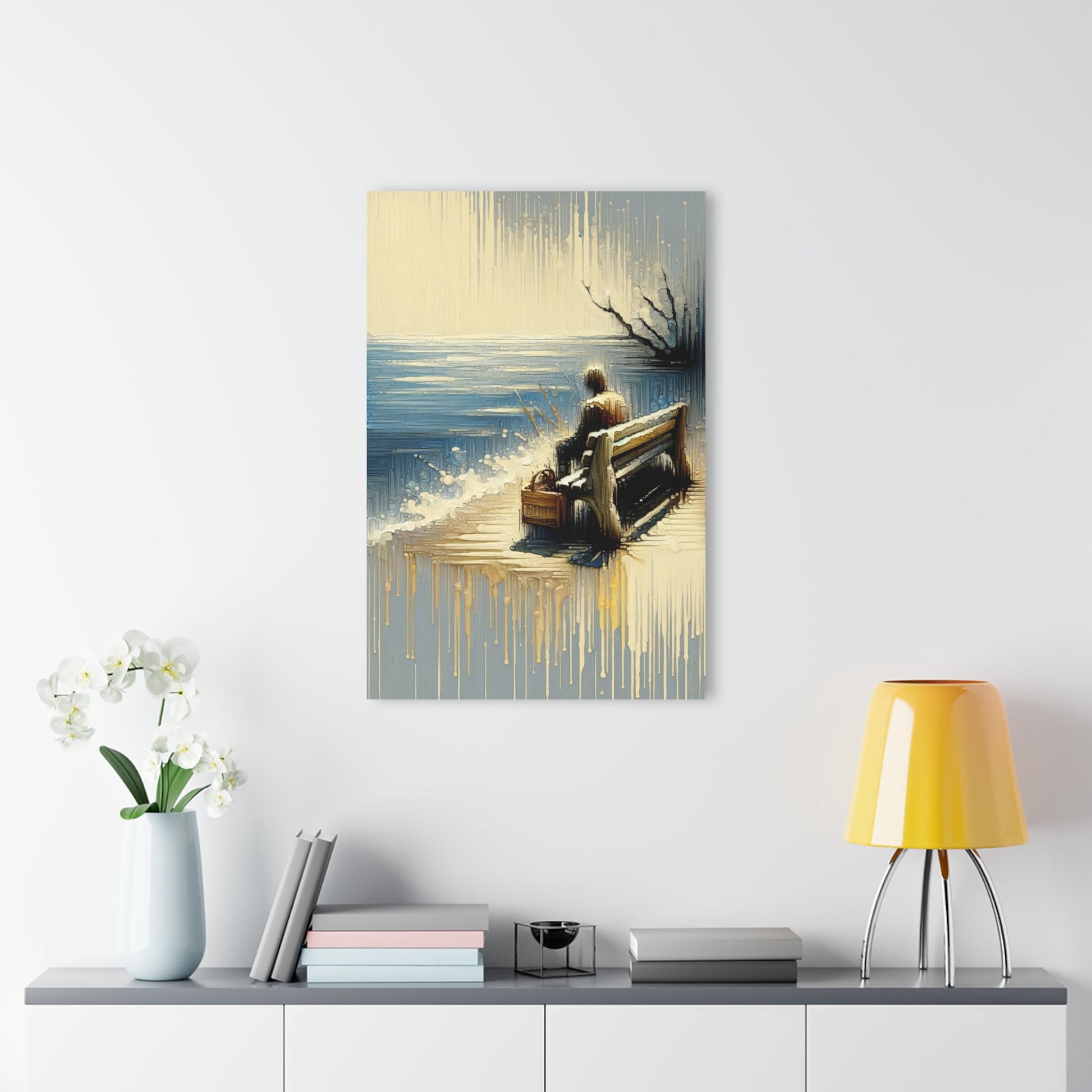 Seaside Solitude Tachism Acrylic Prints (French Cleat Hanging) - ATUH.ART