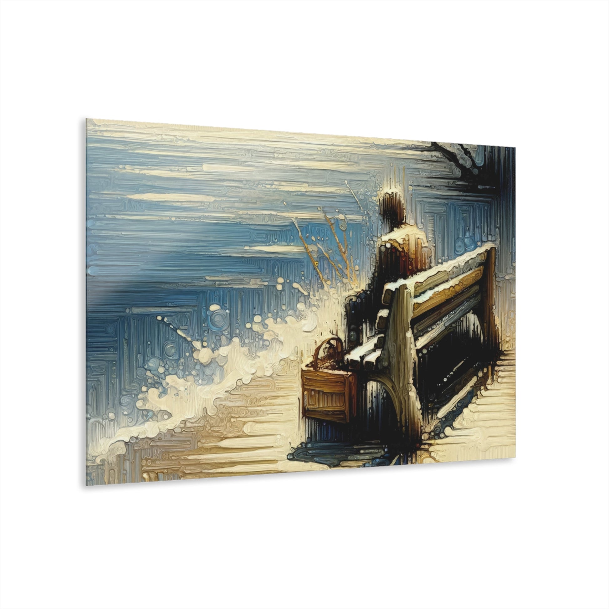 Seaside Solitude Tachism Acrylic Prints (French Cleat Hanging) - ATUH.ART