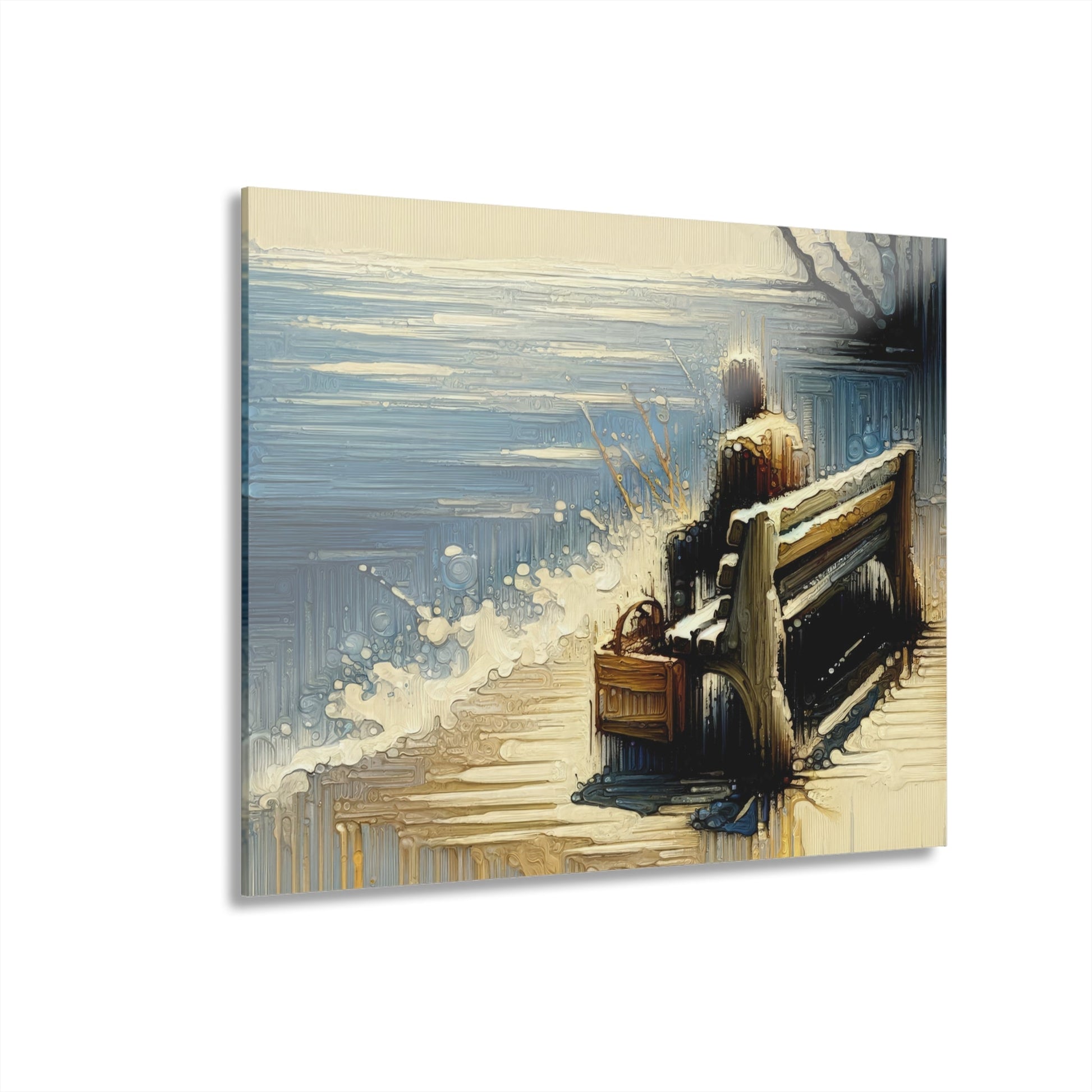 Seaside Solitude Tachism Acrylic Prints (French Cleat Hanging) - ATUH.ART