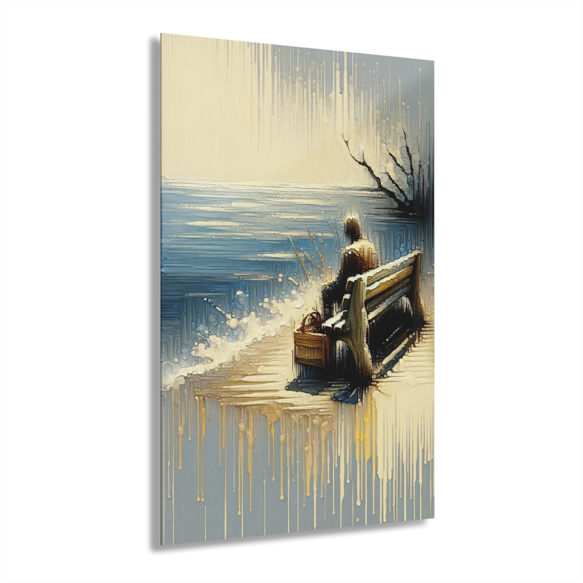 Seaside Solitude Tachism Acrylic Prints (French Cleat Hanging) - ATUH.ART