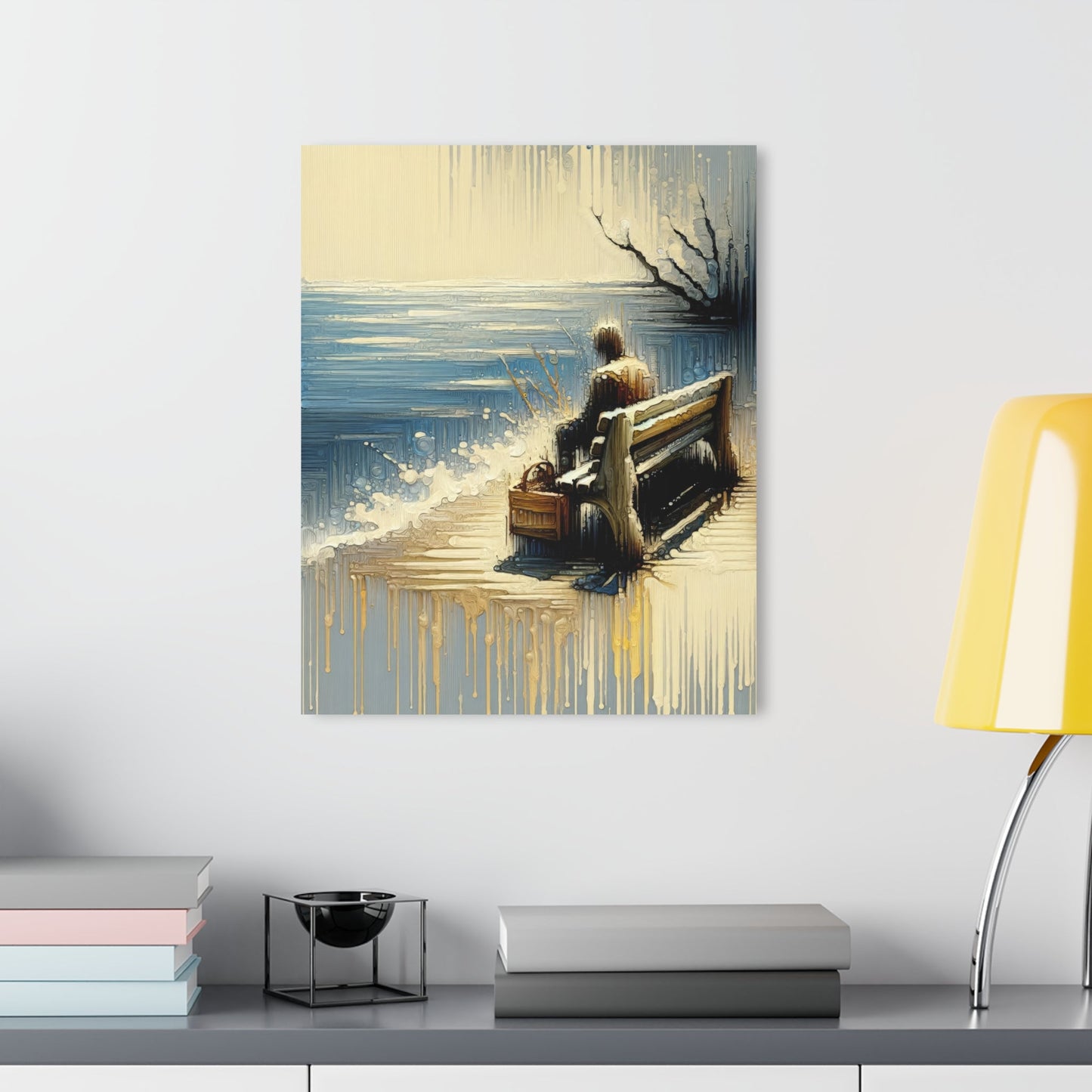 Seaside Solitude Tachism Acrylic Prints (French Cleat Hanging) - ATUH.ART