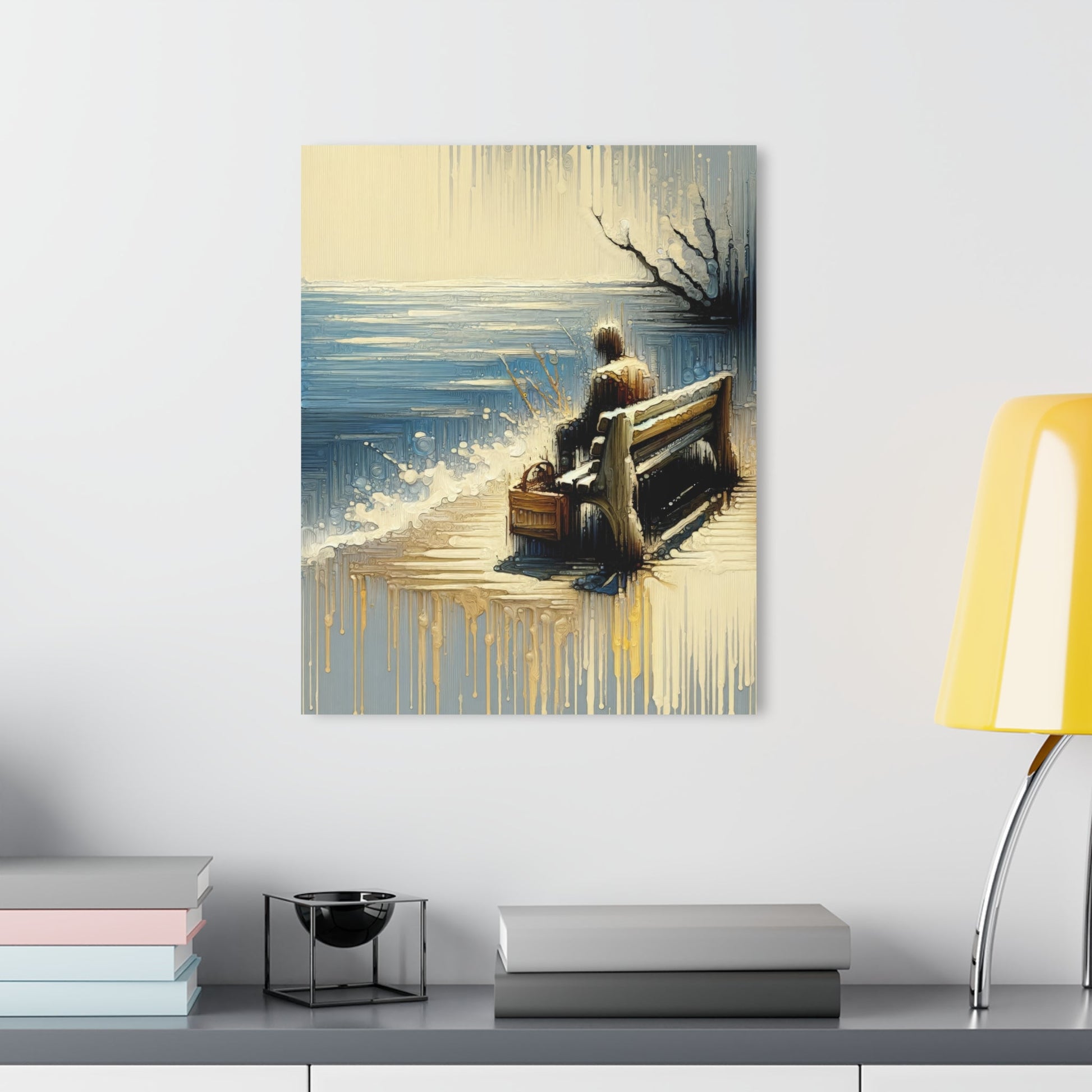 Seaside Solitude Tachism Acrylic Prints (French Cleat Hanging) - ATUH.ART