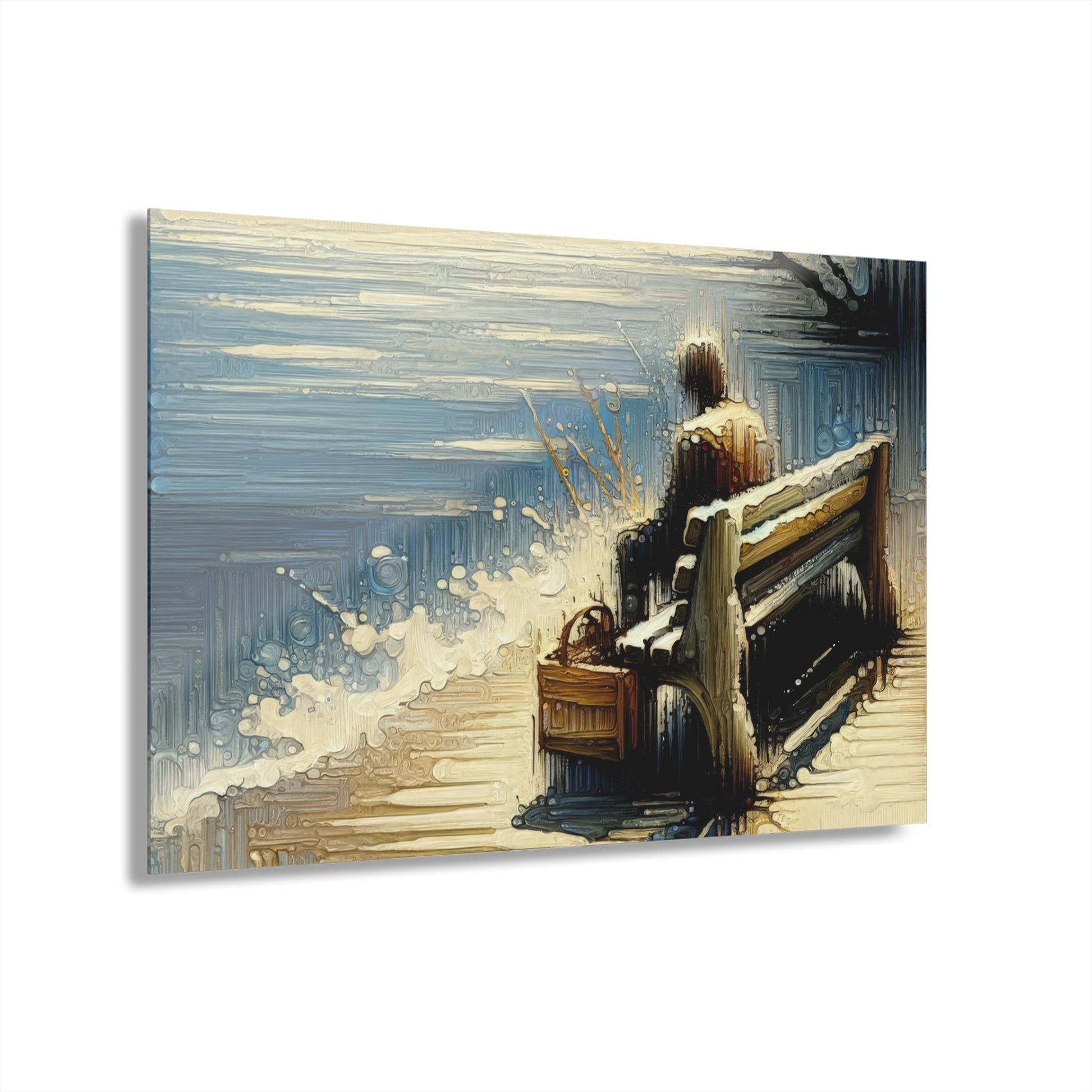 Seaside Solitude Tachism Acrylic Prints (French Cleat Hanging) - ATUH.ART