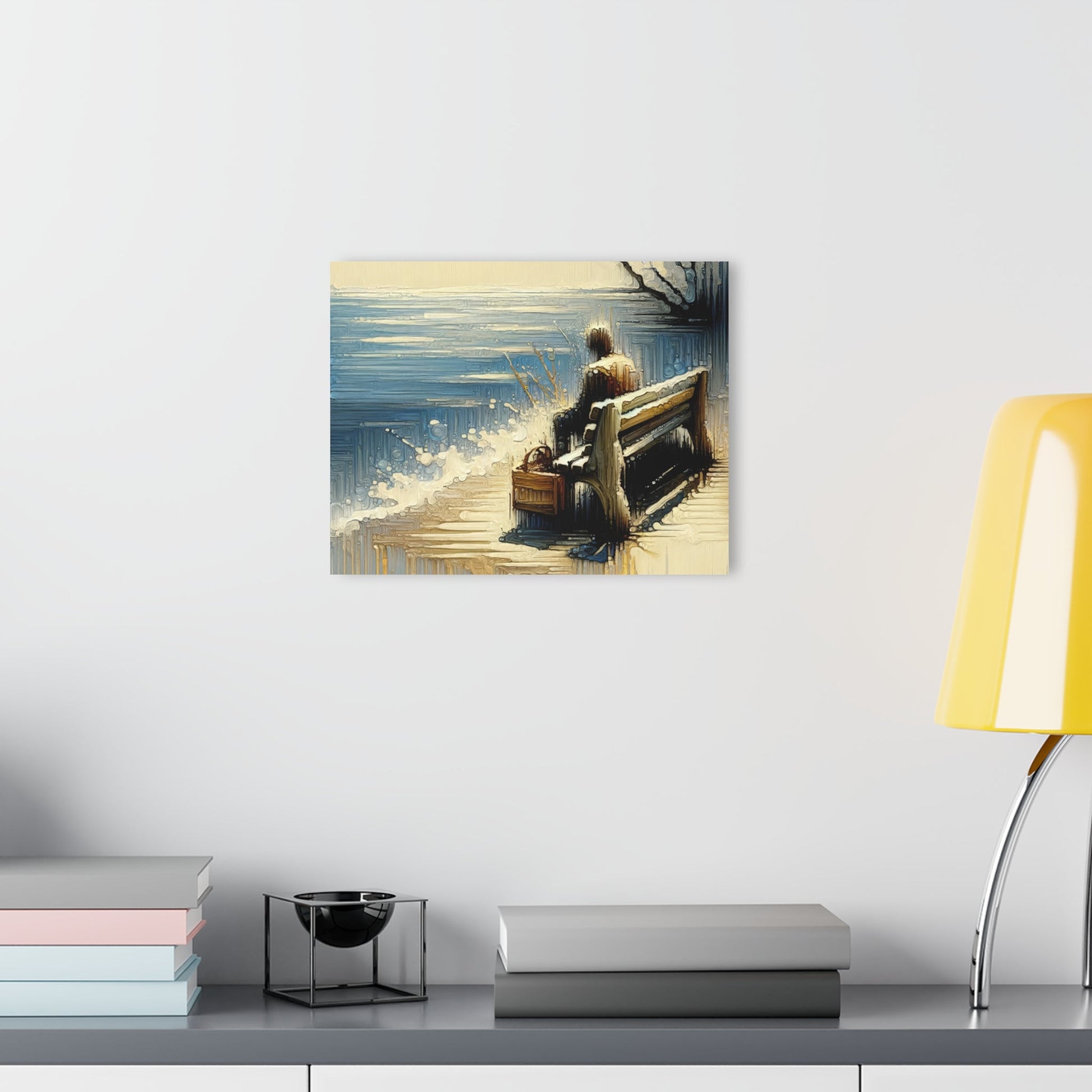 Seaside Solitude Tachism Acrylic Prints (French Cleat Hanging) - ATUH.ART