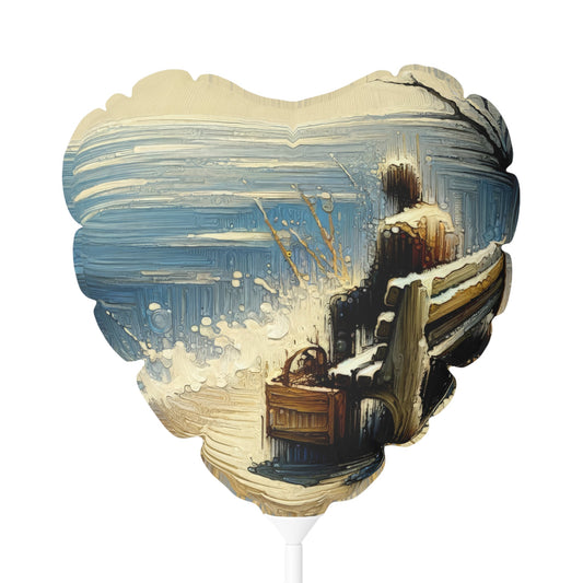Seaside Solitude Tachism Balloon (Round and Heart-shaped), 11" - ATUH.ART