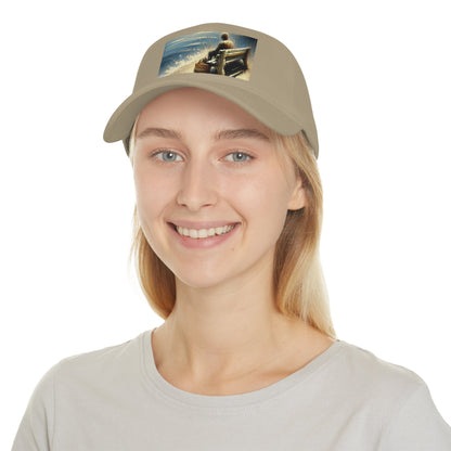 Seaside Solitude Tachism Low Profile Baseball Cap - ATUH.ART