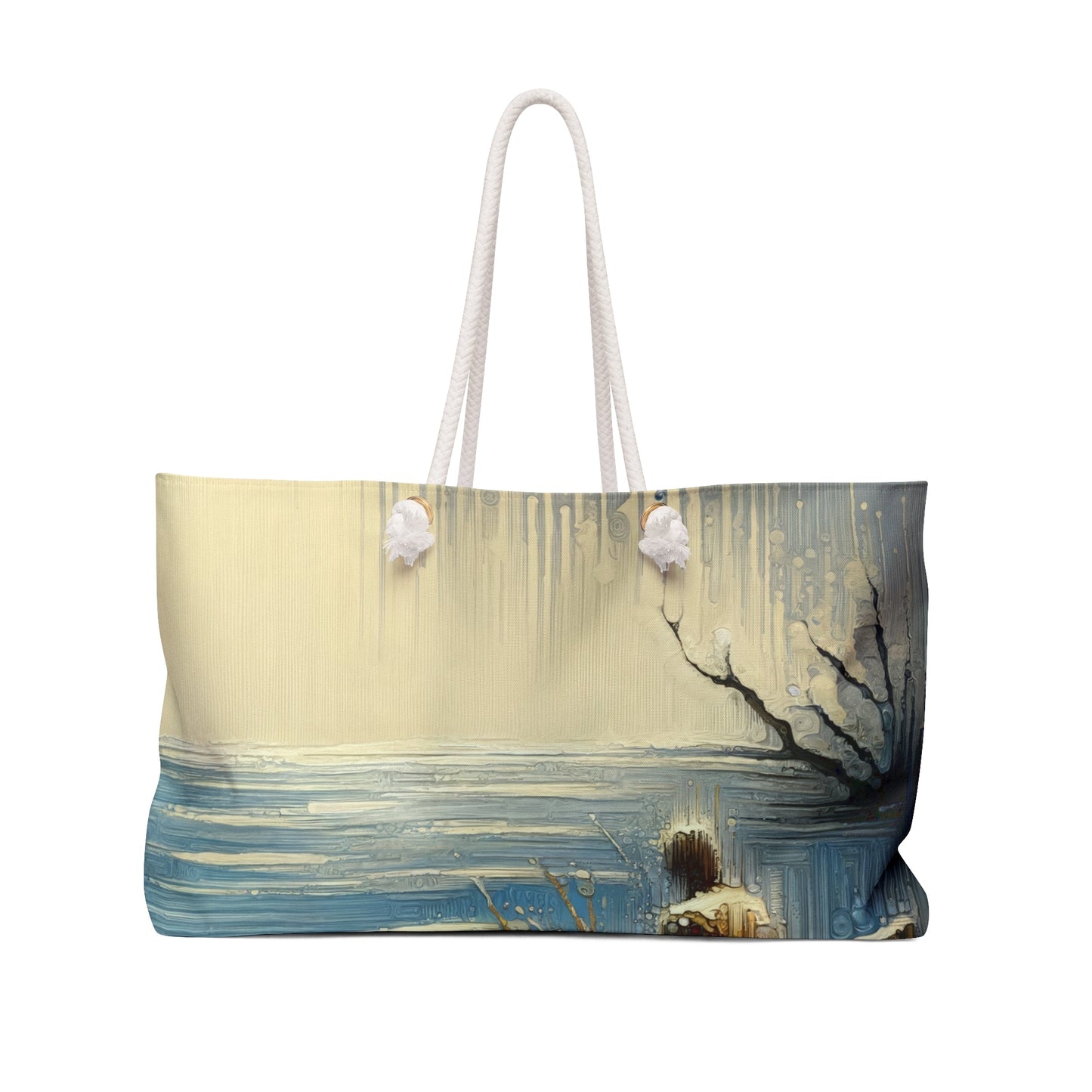 Seaside Solitude Tachism Weekender Bag - ATUH.ART