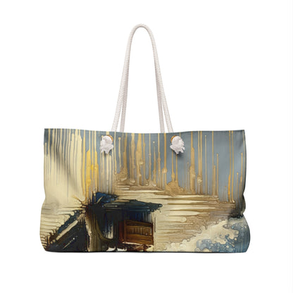 Seaside Solitude Tachism Weekender Bag - ATUH.ART