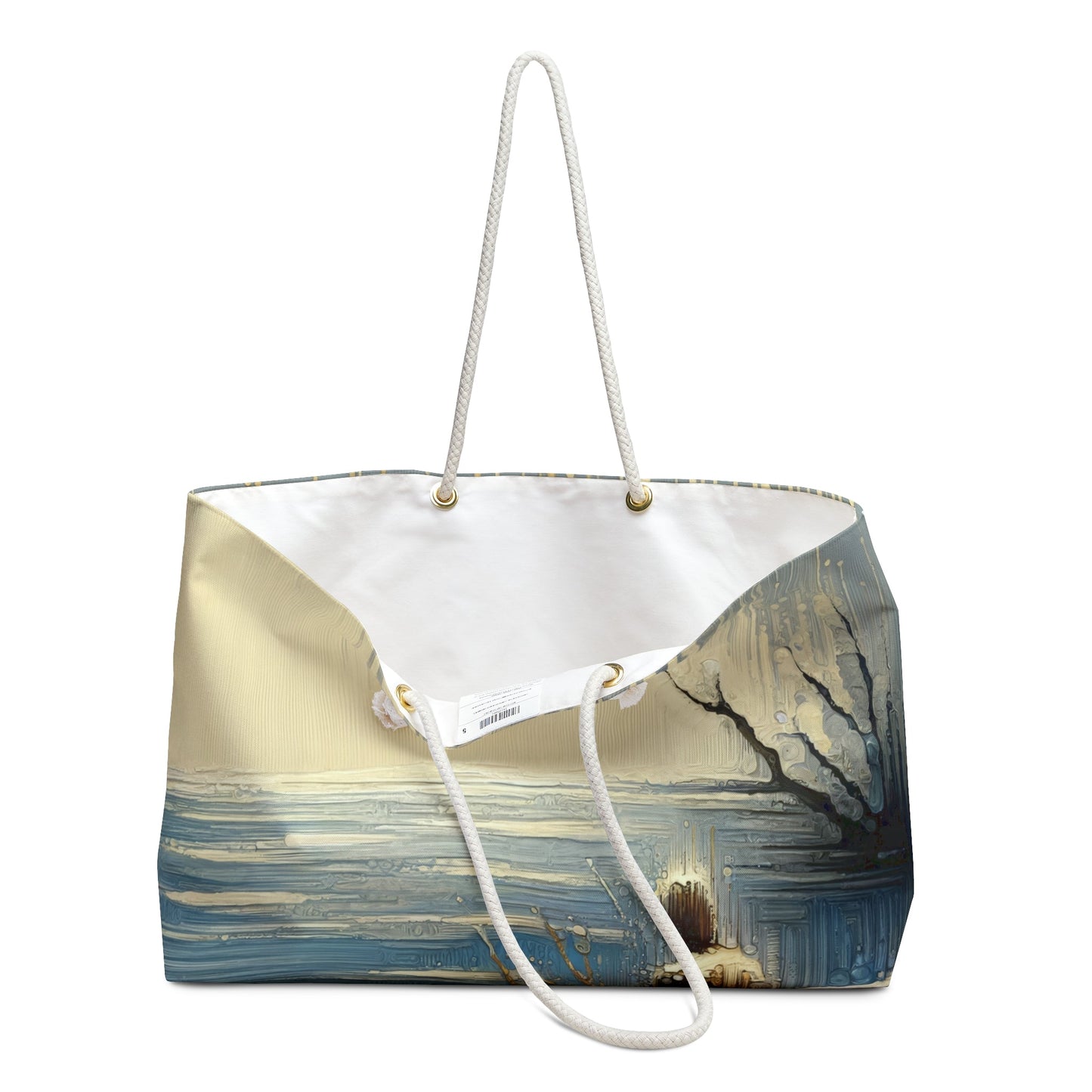 Seaside Solitude Tachism Weekender Bag - ATUH.ART