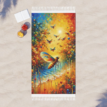 Seasonal Cicada Vibrance Boho Beach Cloth - ATUH.ART