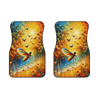 Seasonal Cicada Vibrance Car Mats (2x Front) - ATUH.ART