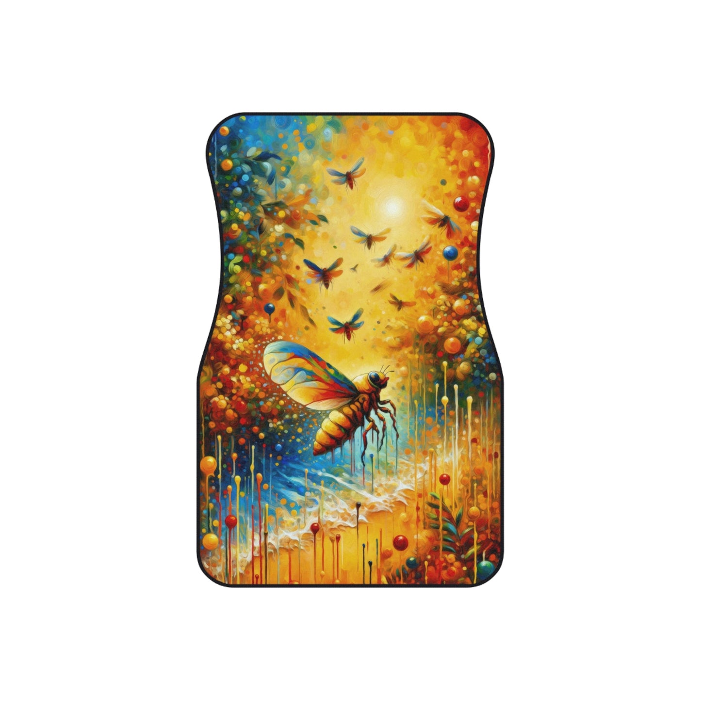 Seasonal Cicada Vibrance Car Mats (2x Front) - ATUH.ART