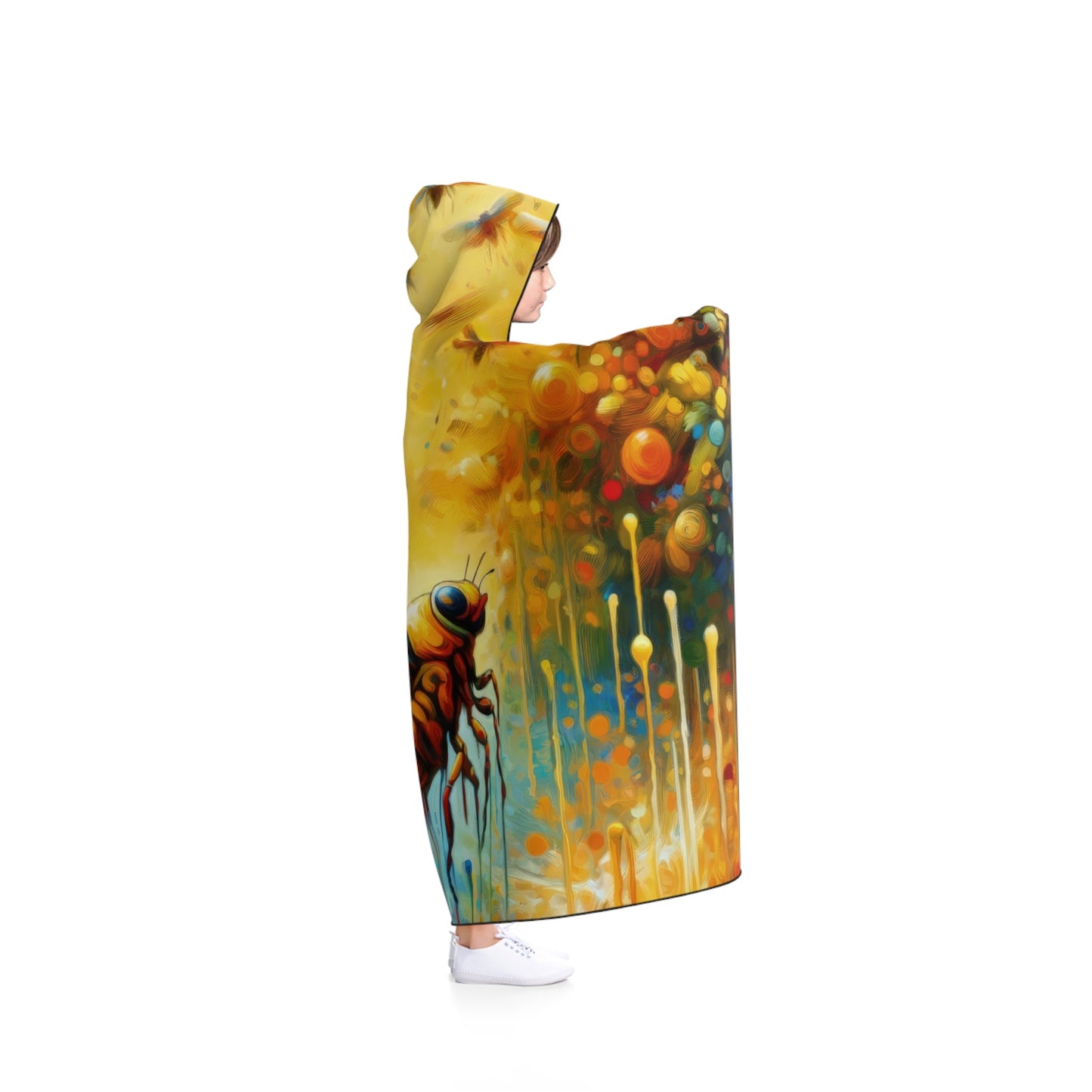Seasonal Cicada Vibrance Hooded Blanket - ATUH.ART