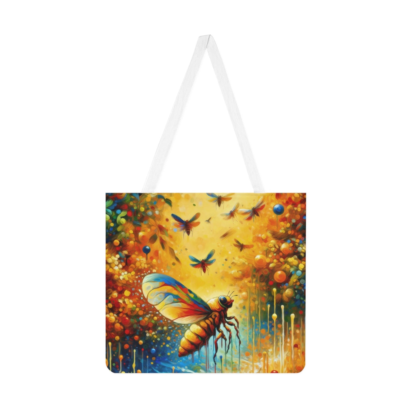 Seasonal Cicada Vibrance Shoulder Tote Bag (AOP) - ATUH.ART