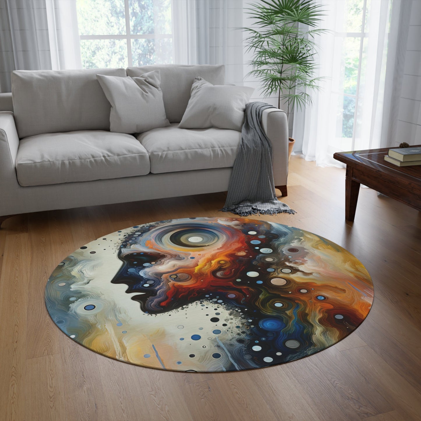 Self Awareness Alchemy Round Rug - ATUH.ART