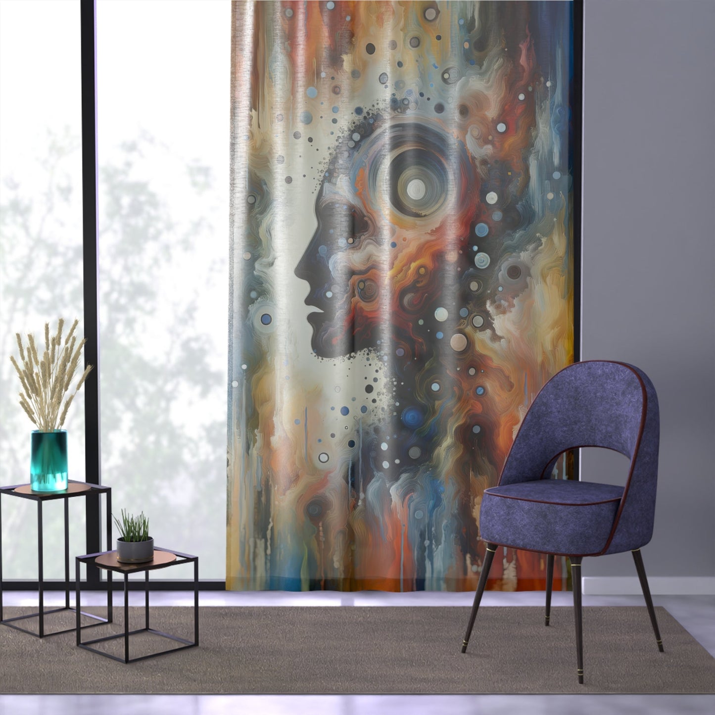 Self Awareness Alchemy Window Curtain - ATUH.ART