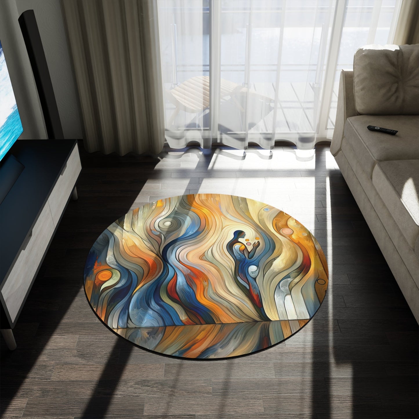Self Embrace Benevolence Round Rug - ATUH.ART