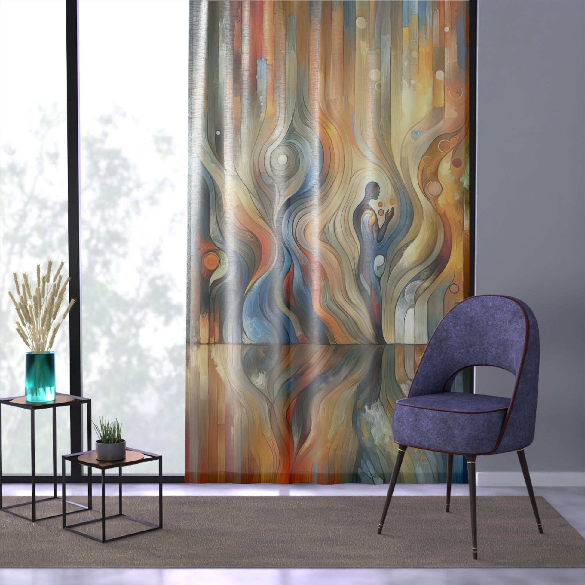 Self Embrace Benevolence Window Curtain - ATUH.ART