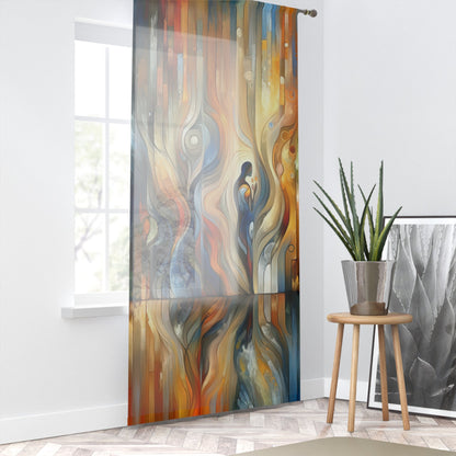 Self Embrace Benevolence Window Curtain - ATUH.ART