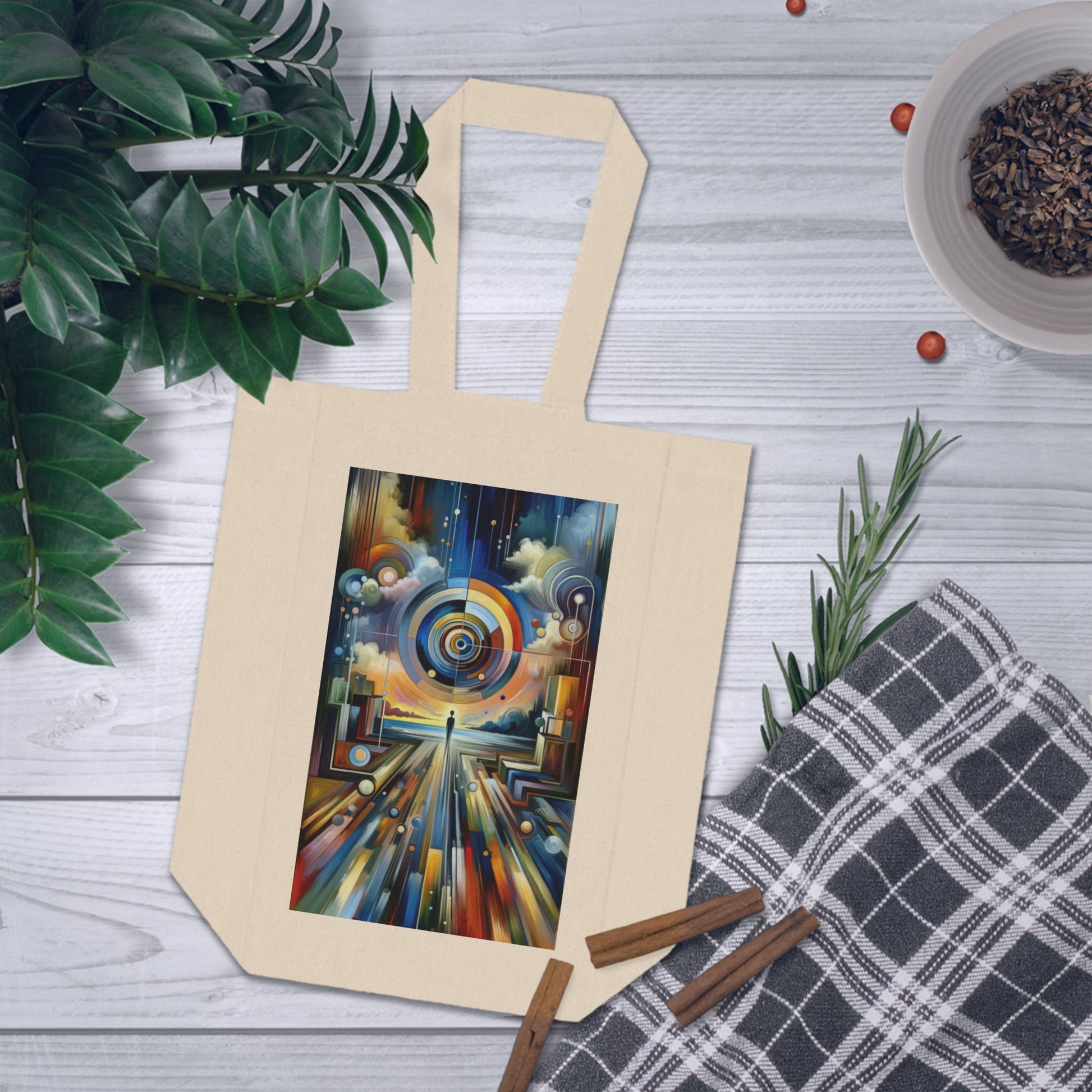 Self Insight Harmony Double Wine Tote Bag - ATUH.ART