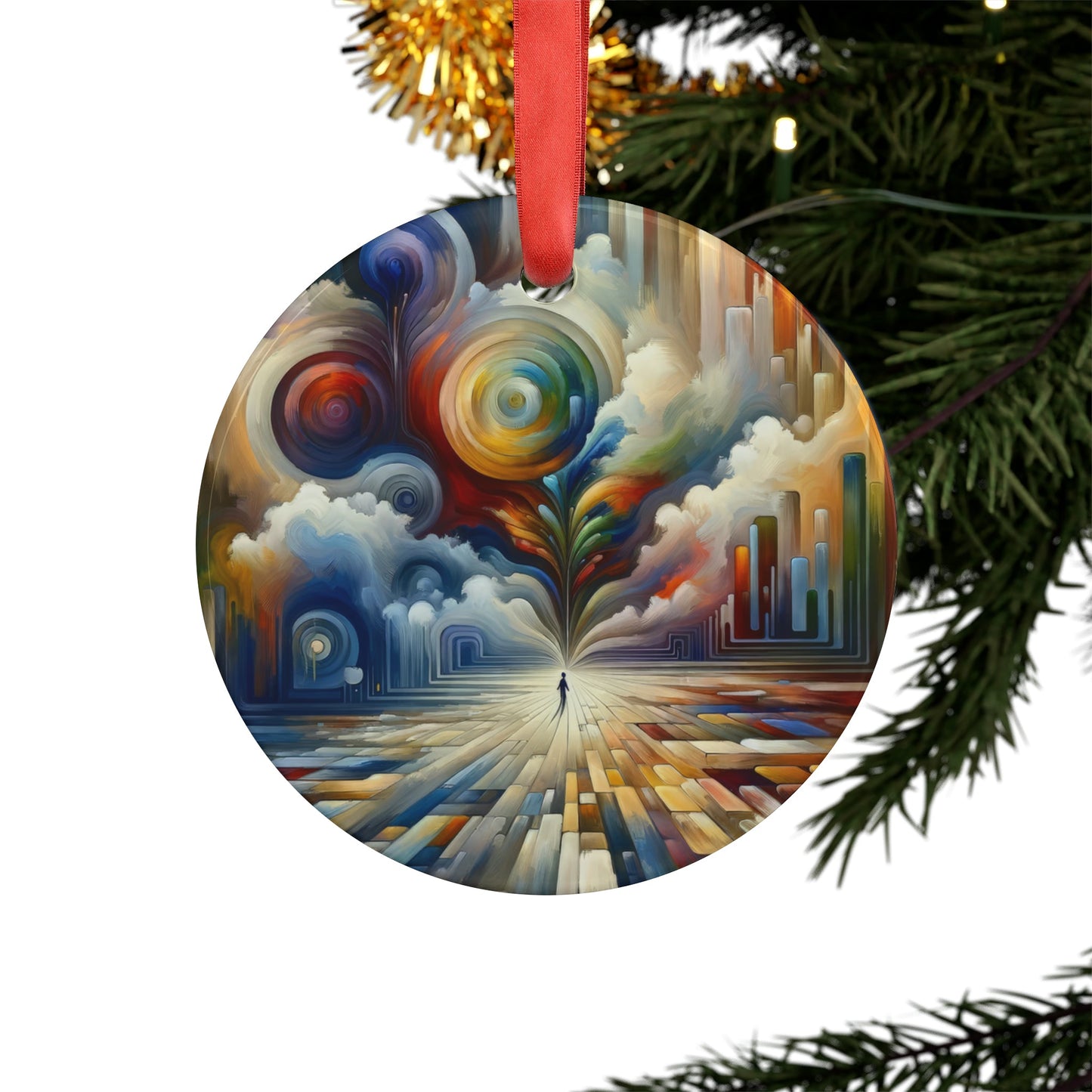 Sensory Thought Awakening Acrylic Ornament with Ribbon - ATUH.ART