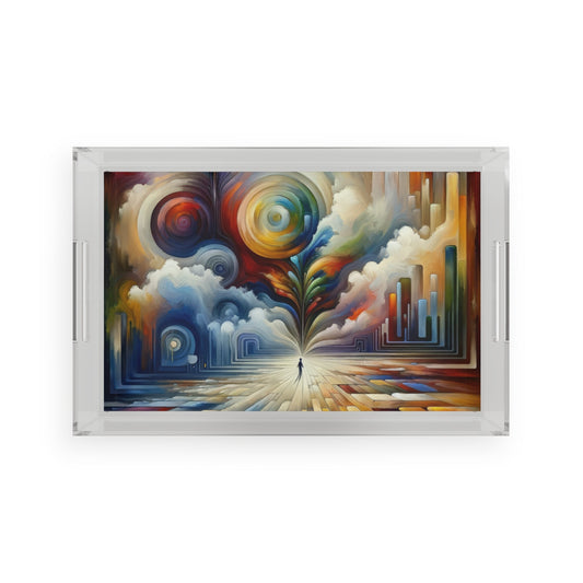 Sensory Thought Awakening Acrylic Serving Tray - ATUH.ART