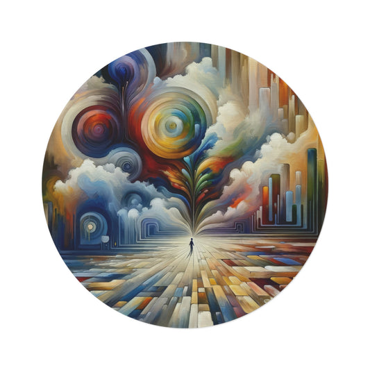 Sensory Thought Awakening Round Rug - ATUH.ART