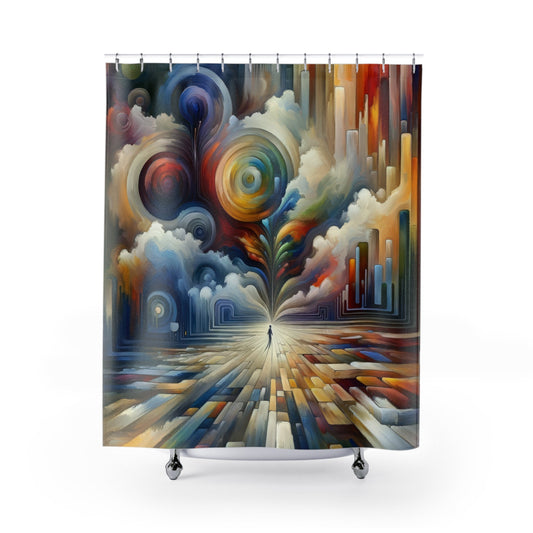 Sensory Thought Awakening Shower Curtains - ATUH.ART