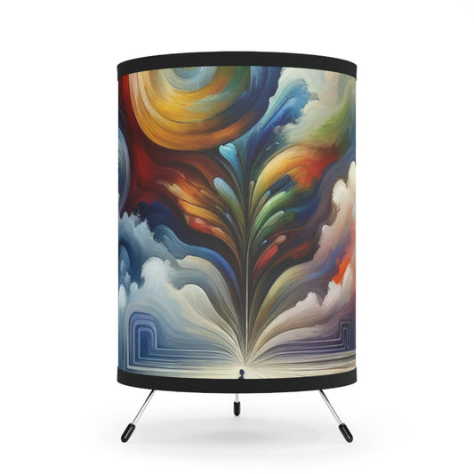 Sensory Thought Awakening Tripod Lamp with High-Res Printed Shade, US\CA plug - ATUH.ART