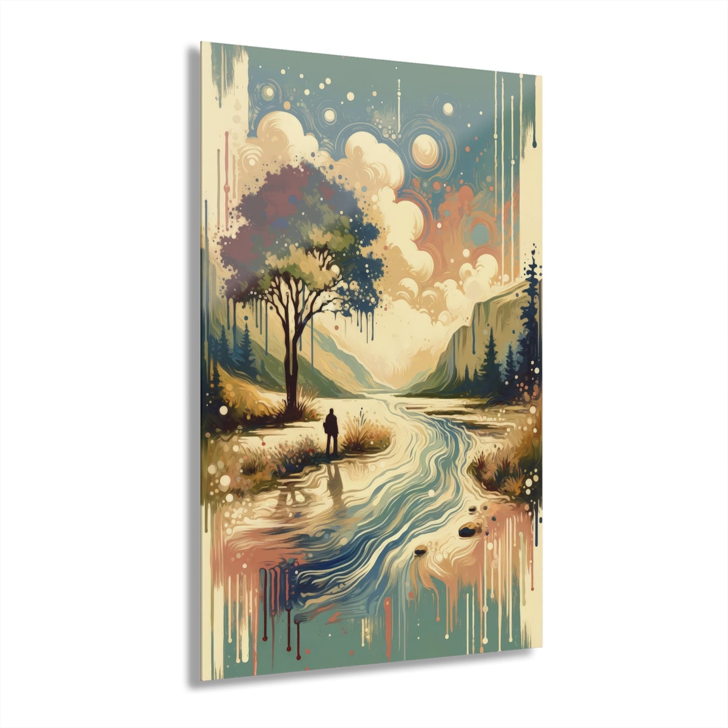 Serene Stream Sojourn Acrylic Prints (French Cleat Hanging) - ATUH.ART