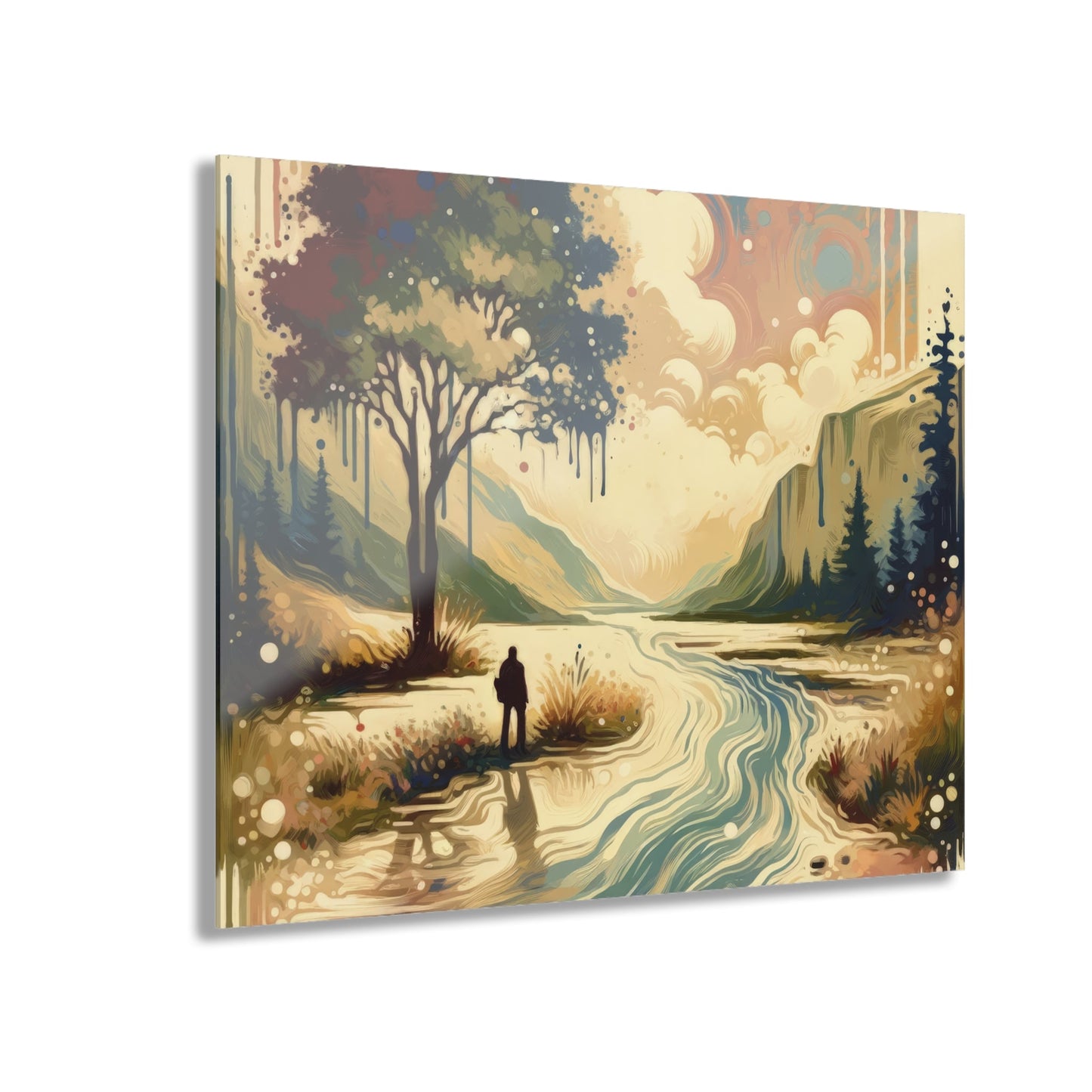 Serene Stream Sojourn Acrylic Prints (French Cleat Hanging) - ATUH.ART