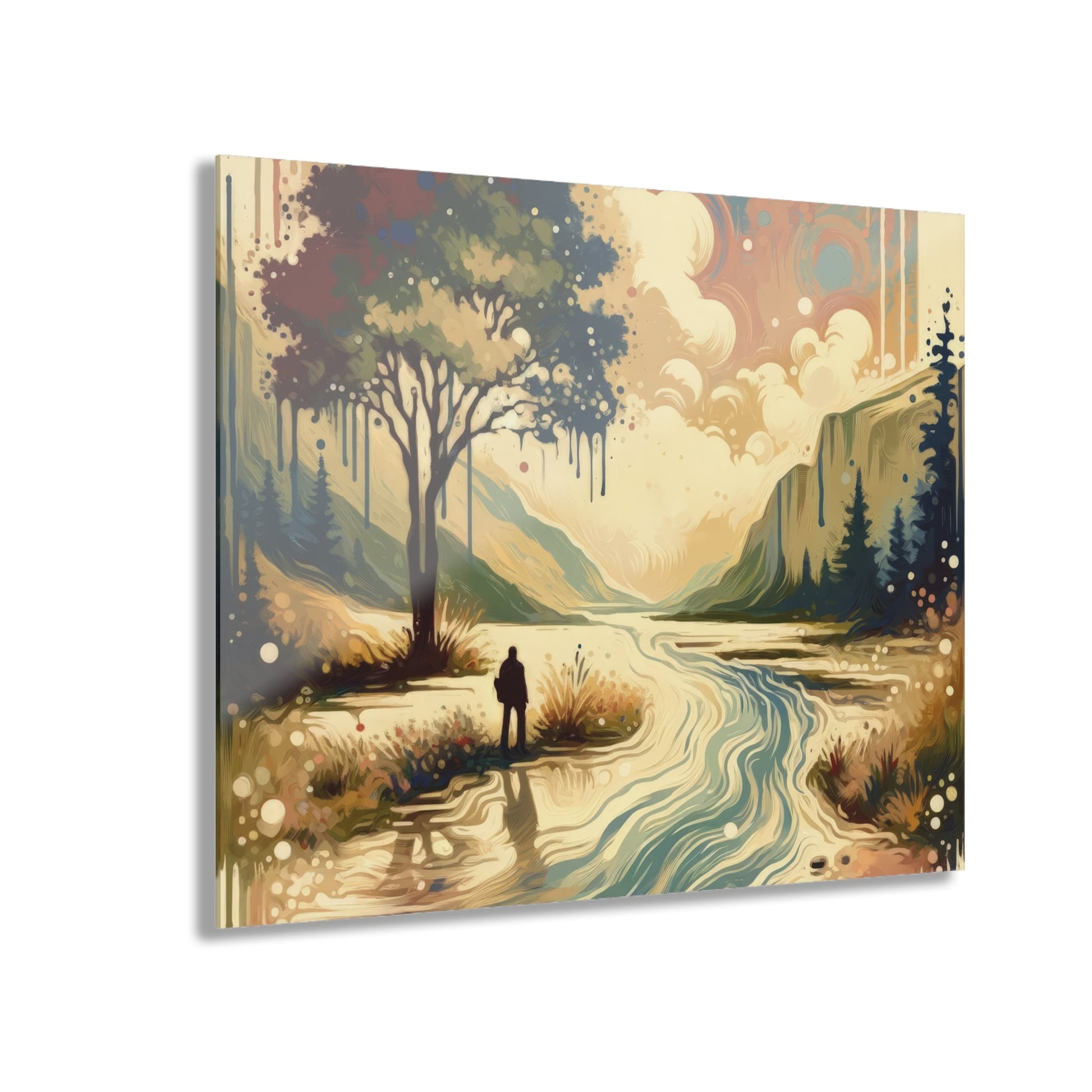 Serene Stream Sojourn Acrylic Prints (French Cleat Hanging) - ATUH.ART