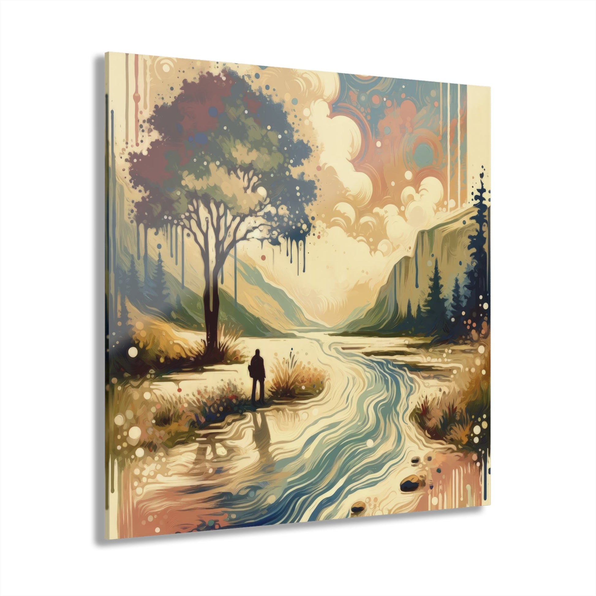 Serene Stream Sojourn Acrylic Prints (French Cleat Hanging) - ATUH.ART